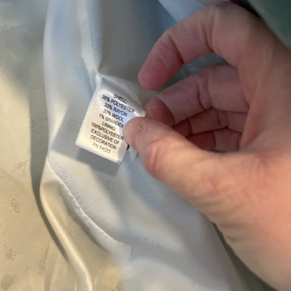 Banana Republic Teal Blazer with Elbow Pads Poly Wool Blend - Picture 5 of 7